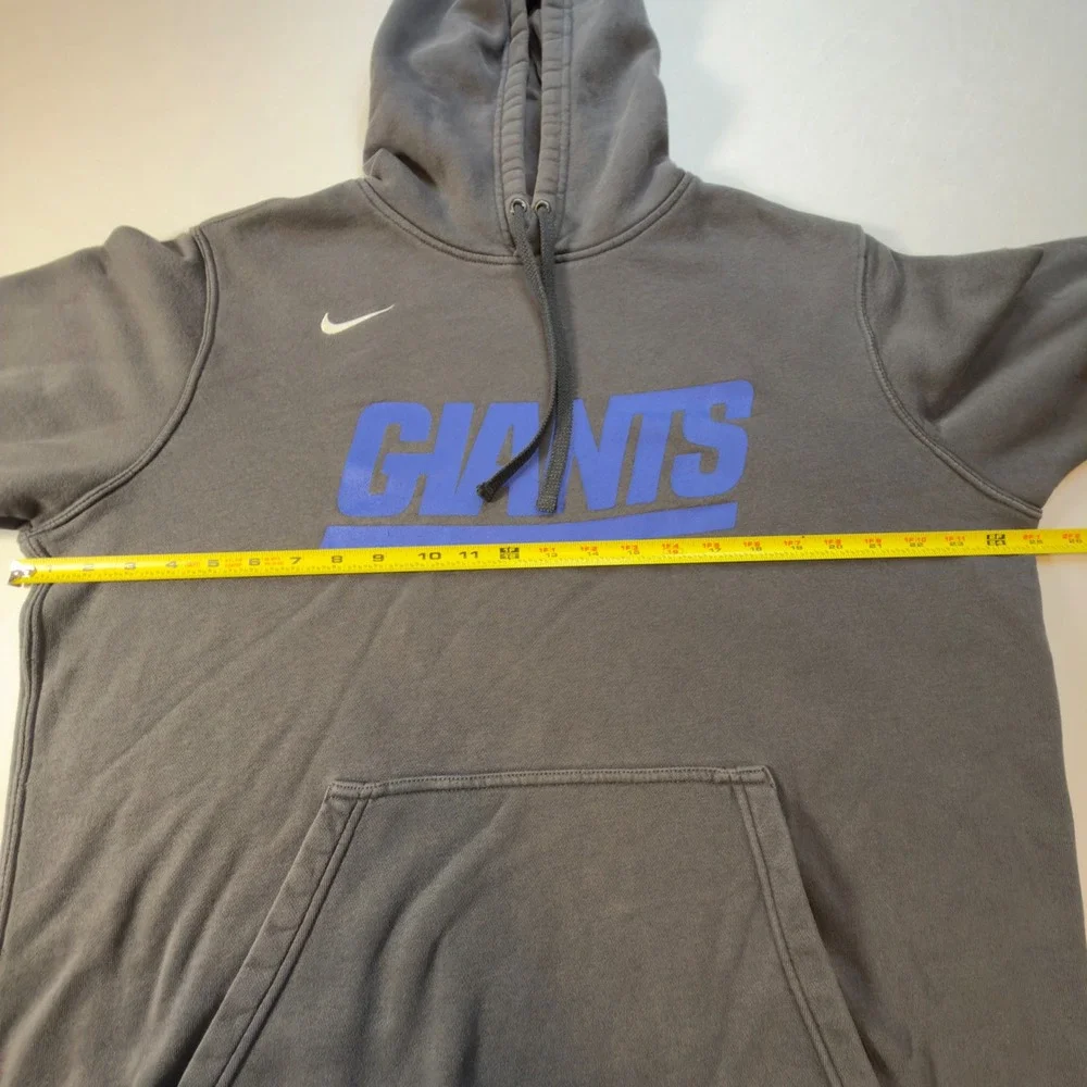 Nike New York Giants Gray Pullover Hoodie Blue Graphic NFL Football Mens XL Warm
